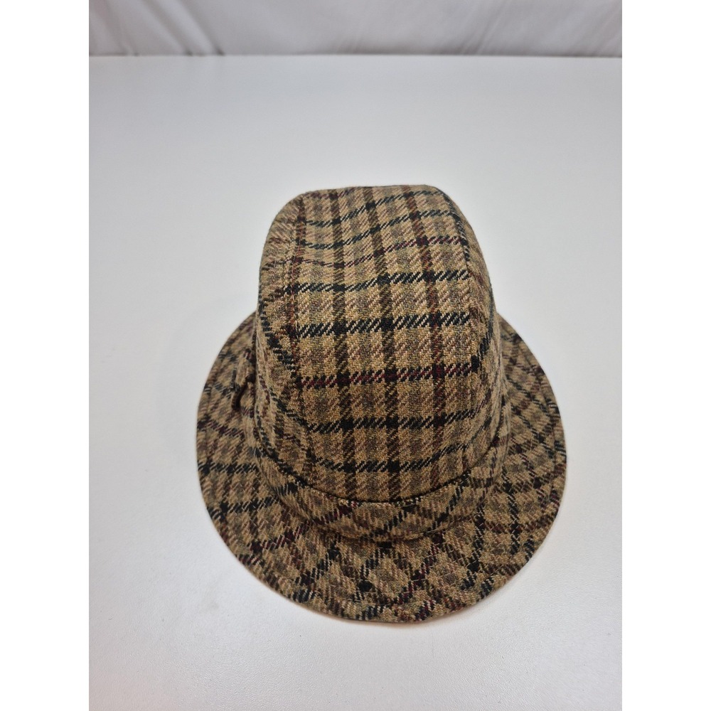 Christys' London Hat Bucket Hat Mens XL Beige Plaid Wool Handmade Lined - Picture 3 of 8